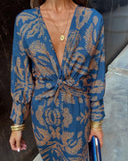 CIARA™ | wedding guest printed midi dress