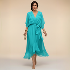 SIOBHÁN™ | Flowing V-Neck Silhouette Dress
