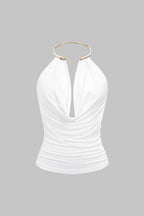 NIA™ | draped halter neck top