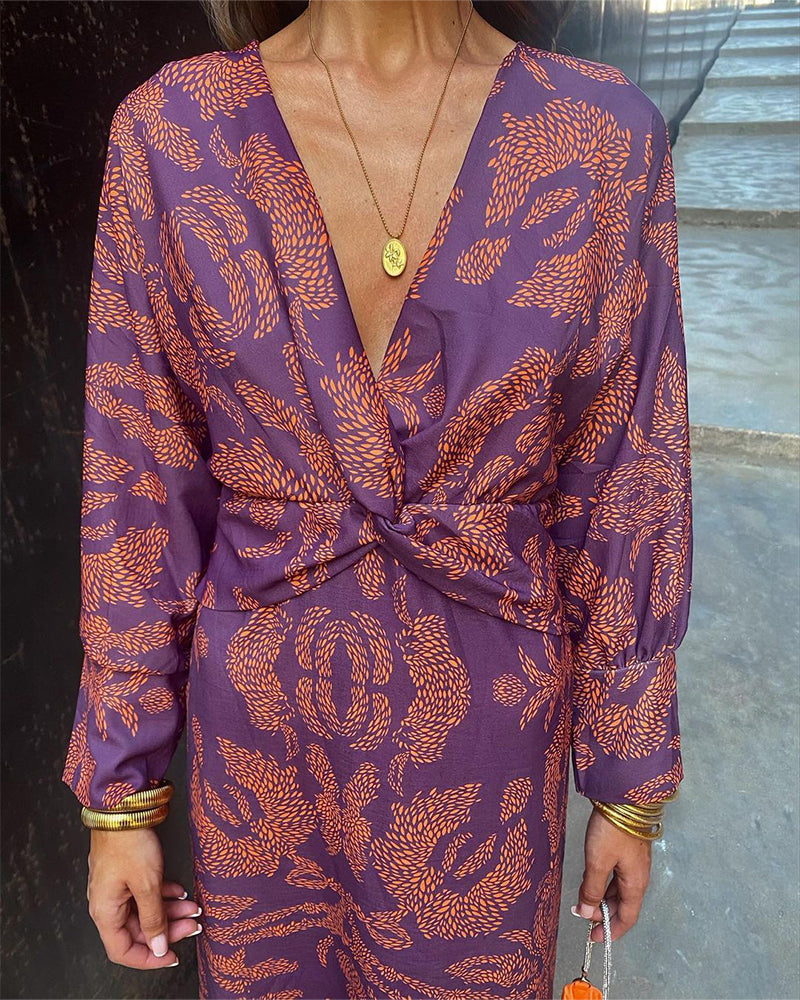 CIARA™ | wedding guest printed midi dress