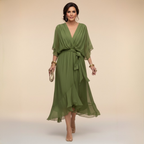 SIOBHÁN™ | Flowing V-Neck Silhouette Dress