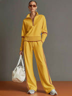 MARIETTA™ | Zip-Neck Lounge Set with Wide-Leg Trousers
