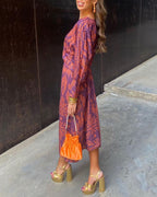 CIARA™ | wedding guest printed midi dress