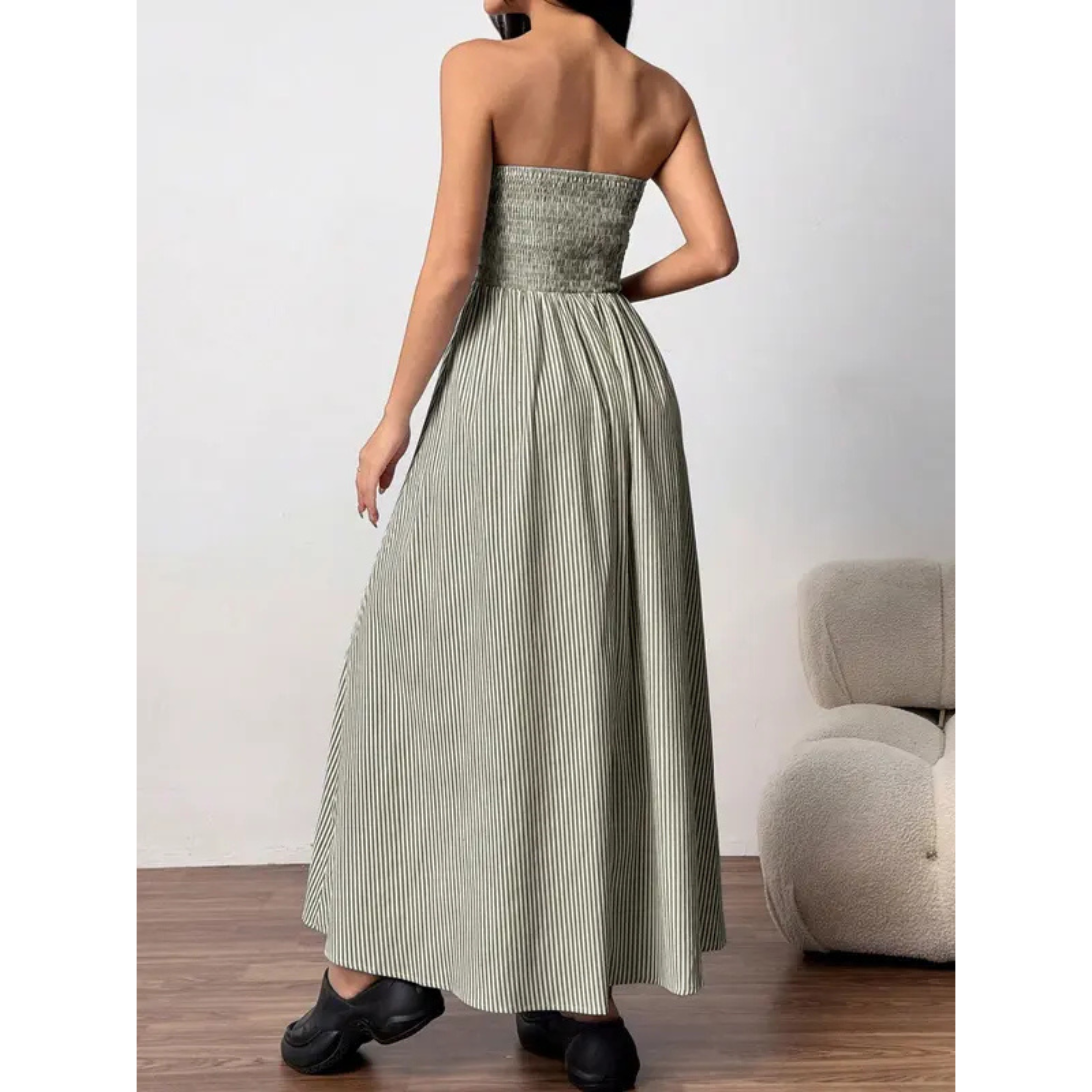 The Solène Strapless Maxi Dress