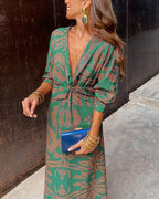 CIARA™ | wedding guest printed midi dress