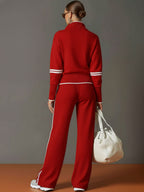 MARIETTA™ | Zip-Neck Lounge Set with Wide-Leg Trousers