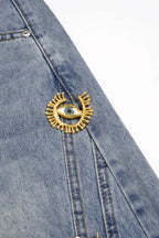 SAOIRSE™ | embellished wide-leg denim jeans