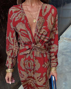 CIARA™ | wedding guest printed midi dress