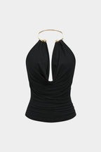 NIA™ | draped halter neck top