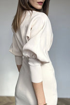 The Mirelle Balloon Sleeve Midi Dress