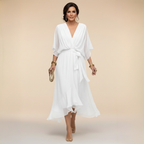 SIOBHÁN™ | Flowing V-Neck Silhouette Dress