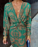 CIARA™ | wedding guest printed midi dress