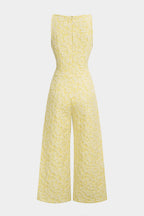 ELVIRA™ | textured bow strap wide-leg jumpsuit