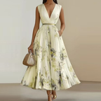 ROWELLA™ | Elegant Pleated Maxi Dress