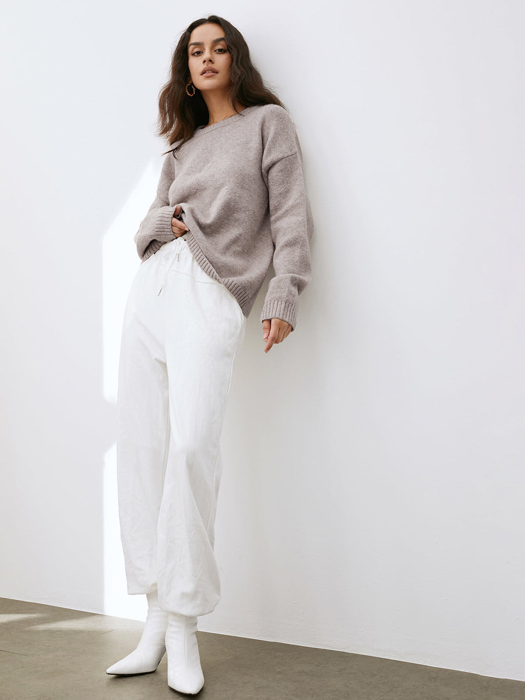ALENA™ | relaxed fit crew neck knitted sweater
