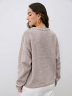 ALENA™ | relaxed fit crew neck knitted sweater