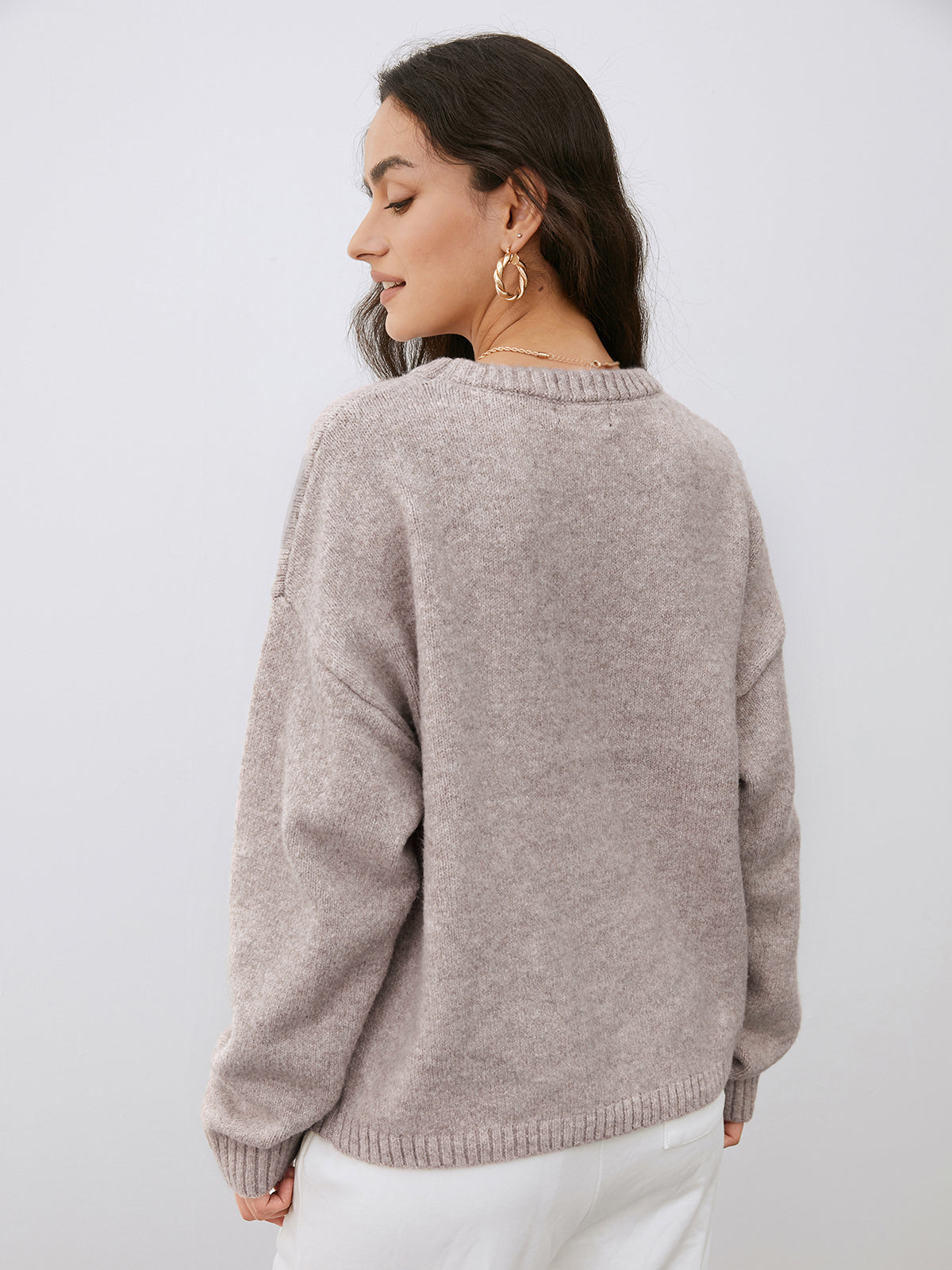 ALENA™ | relaxed fit crew neck knitted sweater