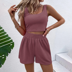 KAELIA™ | ribbed tank top and shorts set