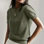 ARINA™ | short sleeve fitted knit top