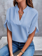 The Delaney Modern V-Neck Blouse
