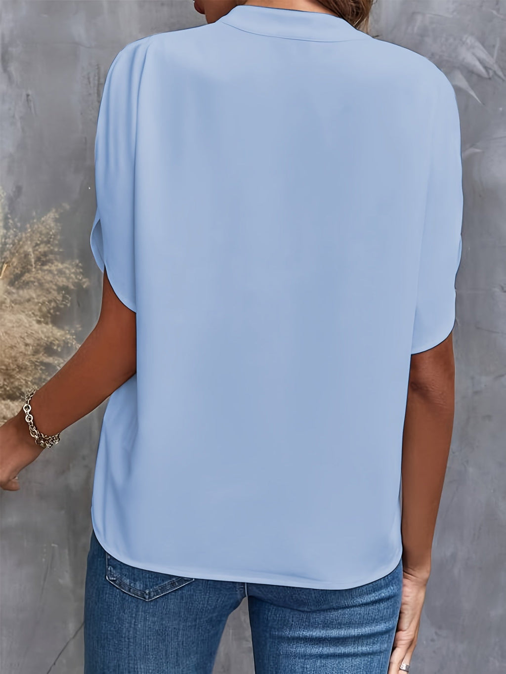 The Delaney Modern V-Neck Blouse