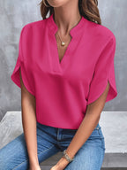 The Delaney Modern V-Neck Blouse