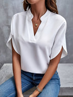 The Delaney Modern V-Neck Blouse
