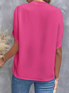 The Delaney Modern V-Neck Blouse