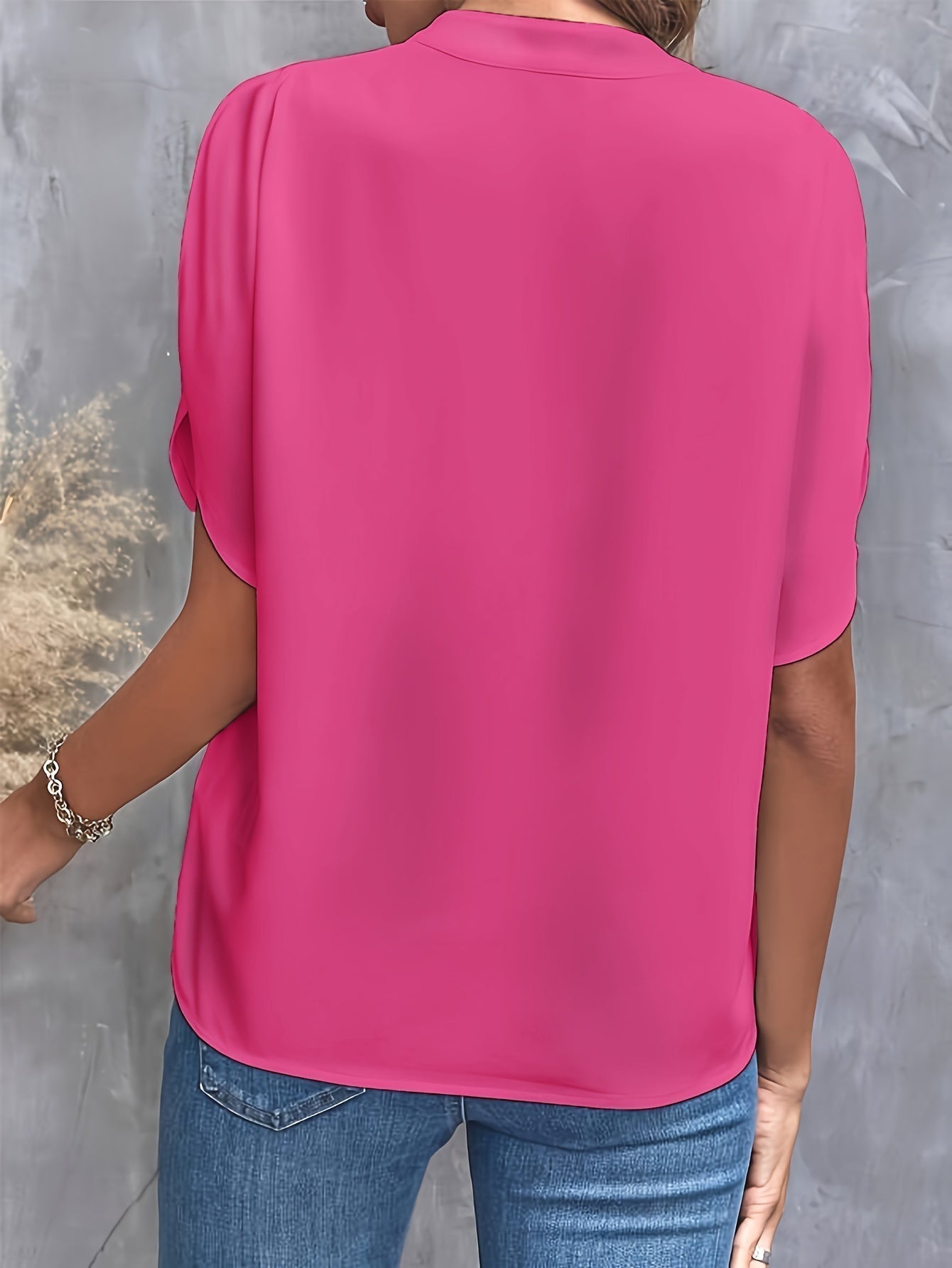 The Delaney Modern V-Neck Blouse