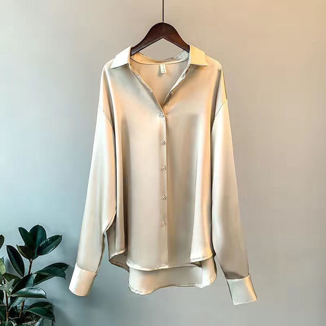 The Florence Silky Long-Sleeve Blouse