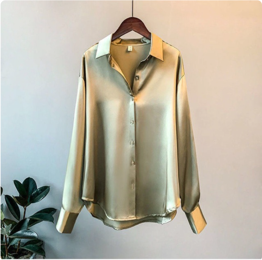 ELVIRA™ | oversized button-up long sleeve blouse