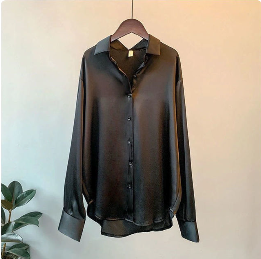 ELVIRA™ | oversized button-up long sleeve blouse