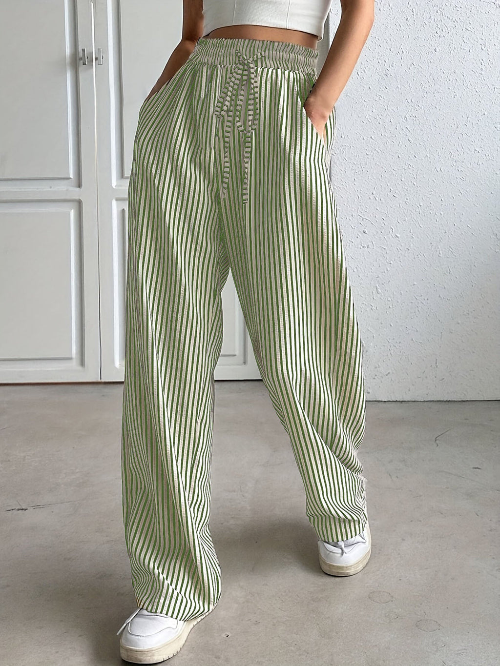 NOLINA™ | striped drawstring relaxed trousers