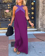 DELPHINE™ | DRESS WITH CROSSED CUT