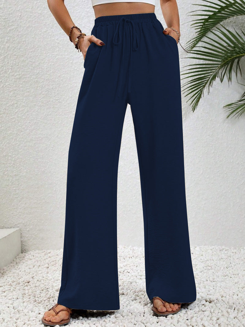 VALERIA™ | drawstring relaxed wide-leg trousers