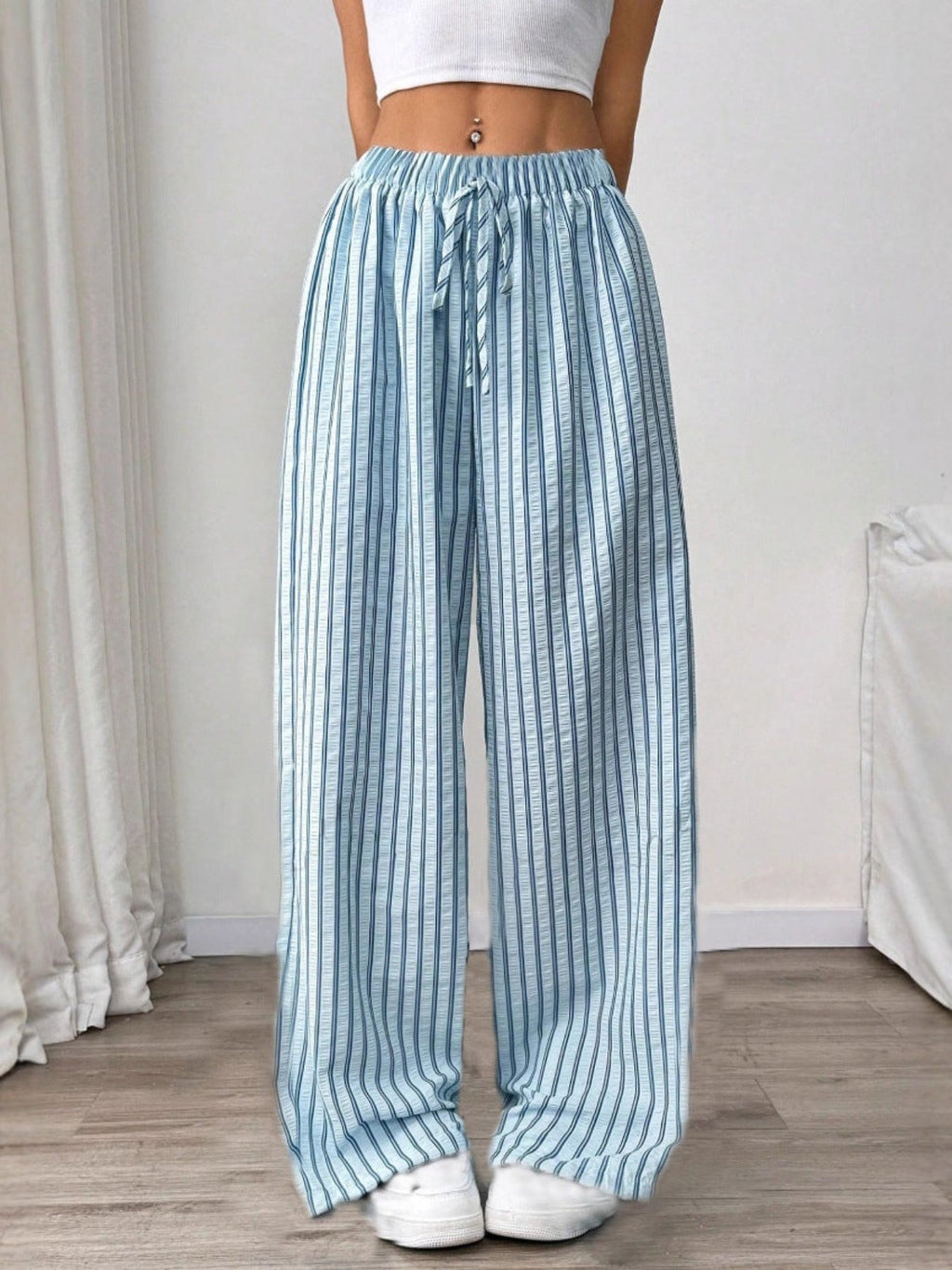 NOLINA™ | striped drawstring relaxed trousers