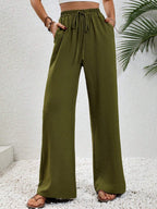 VALERIA™ | drawstring relaxed wide-leg trousers