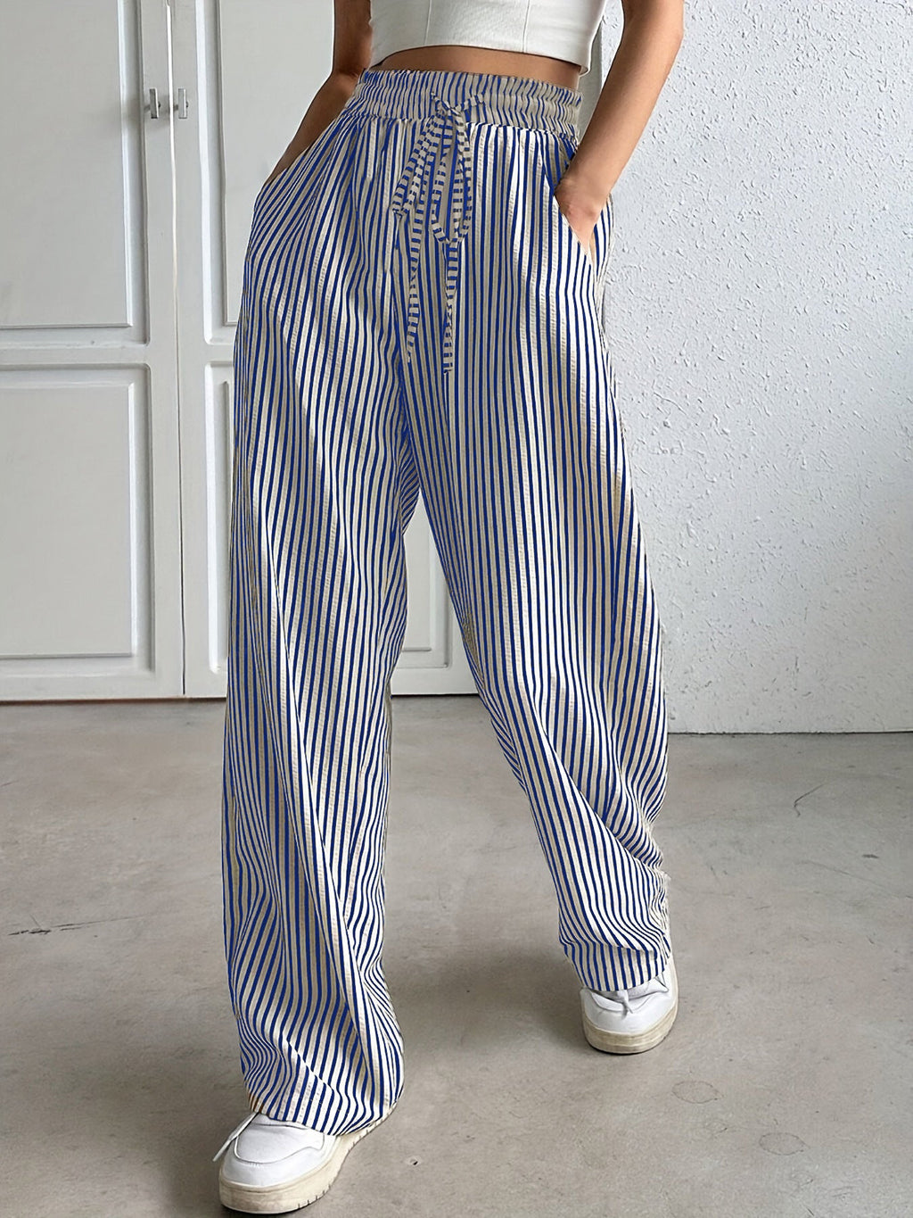 NOLINA™ | striped drawstring relaxed trousers