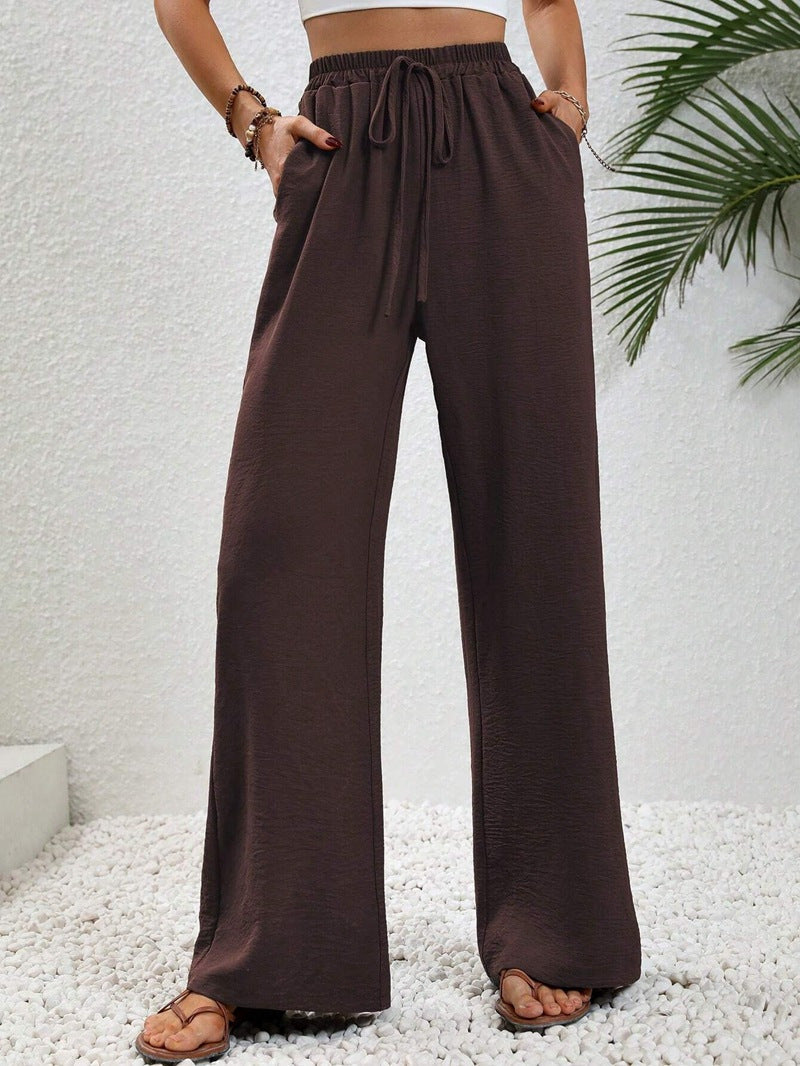 VALERIA™ | drawstring relaxed wide-leg trousers