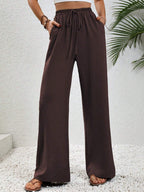 VALERIA™ | drawstring relaxed wide-leg trousers