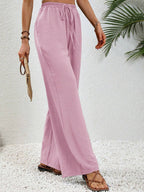 VALERIA™ | drawstring relaxed wide-leg trousers
