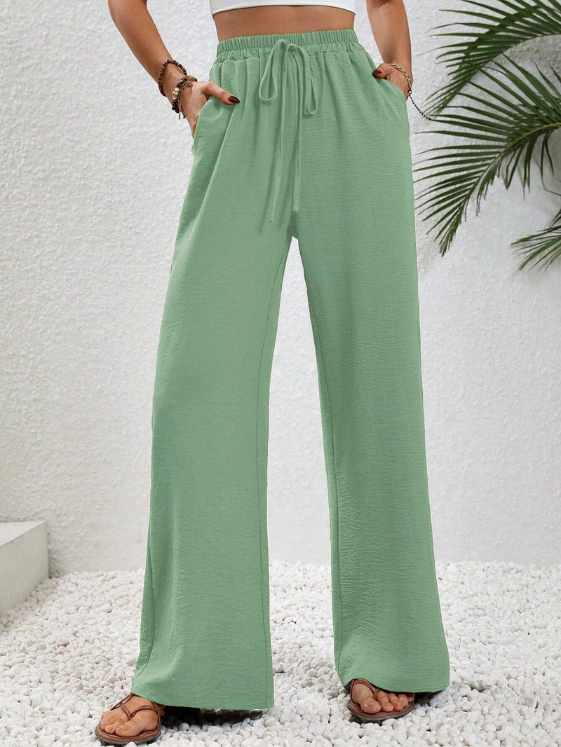 VALERIA™ | drawstring relaxed wide-leg trousers