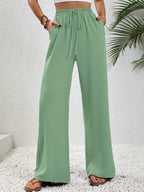 VALERIA™ | drawstring relaxed wide-leg trousers