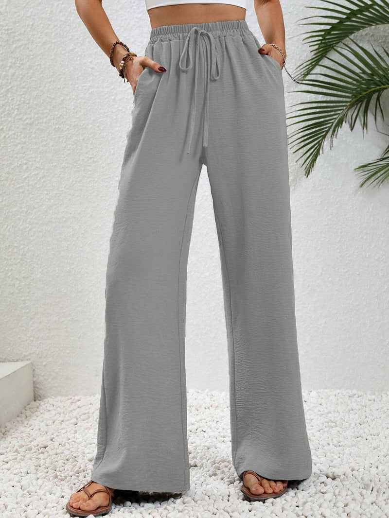 VALERIA™ | drawstring relaxed wide-leg trousers