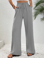 VALERIA™ | drawstring relaxed wide-leg trousers