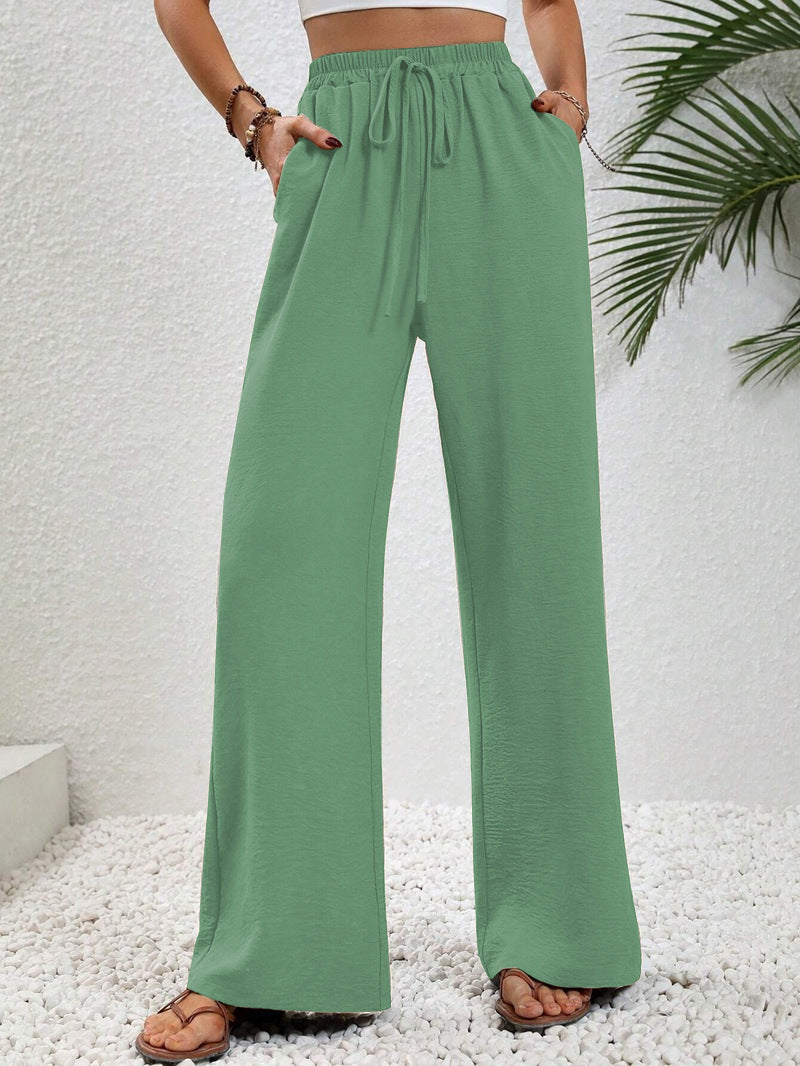 VALERIA™ | drawstring relaxed wide-leg trousers