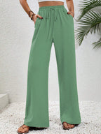 VALERIA™ | drawstring relaxed wide-leg trousers