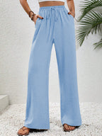 VALERIA™ | drawstring relaxed wide-leg trousers