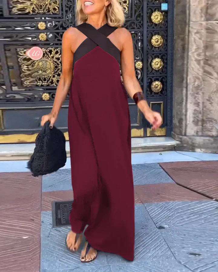 DELPHINE™ | DRESS WITH CROSSED CUT