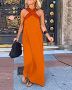 DELPHINE™ | DRESS WITH CROSSED CUT